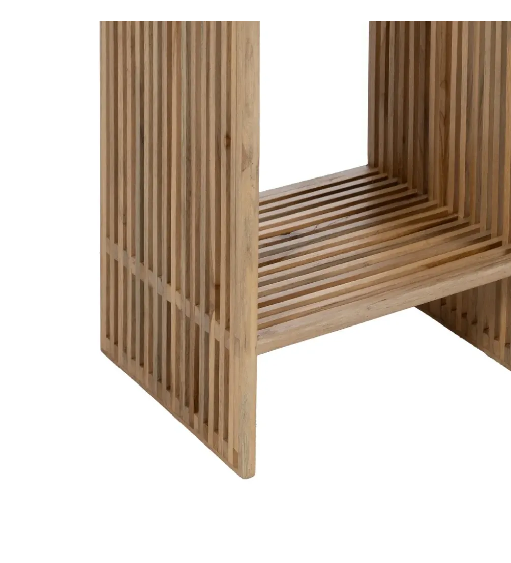 Zestaw 2 regałów BELLAMONTE drewno teak 86 cm 68 cm