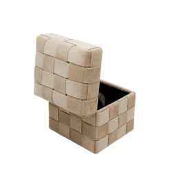Zestaw 2 stołków WEAVE beżowe