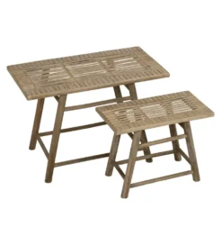 Zestaw stolików BAMBÚ 60 cm 42 cm bambus