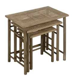 Zestaw stolików BAMBÚ 57 cm 45 cm 34 cm bambus