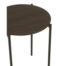 Zestaw 2 stolików bocznych DOMERESU 43 cm i 33 cm ciemno brązowy