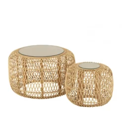 Zestaw 2 stolików kawowych AFRICA 80 cm 53 cm