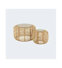 Zestaw 2 stolików kawowych AFRICA 80 cm 53 cm