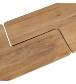 Zestaw 2 stolików kawowych ASANA 120 cm drewno mango