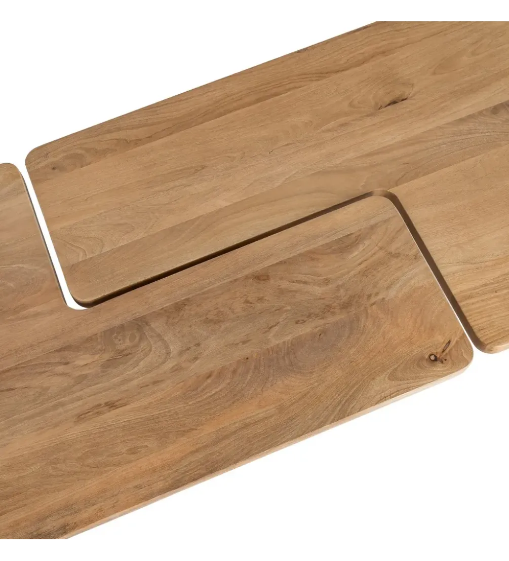 Zestaw 2 stolików kawowych ASANA 120 cm drewno mango