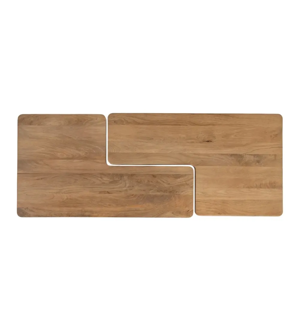 Zestaw 2 stolików kawowych ASANA 120 cm drewno mango