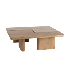 Zestaw 2 stolików kawowych ASANA 120 cm drewno mango