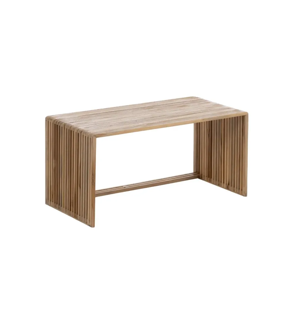 Zestaw 2 stolików kawowych BELLAMONTE 85 cm 75 cm drewno teak
