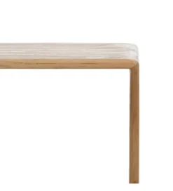 Zestaw 2 stolików kawowych BELLAMONTE 85 cm 75 cm drewno teak