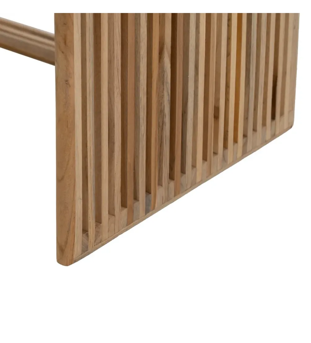 Zestaw 2 stolików kawowych BELLAMONTE 85 cm 75 cm drewno teak