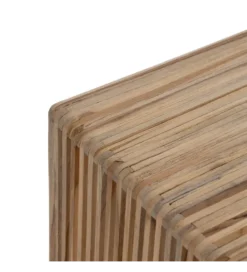 Zestaw 2 stolików kawowych BELLAMONTE 85 cm 75 cm drewno teak