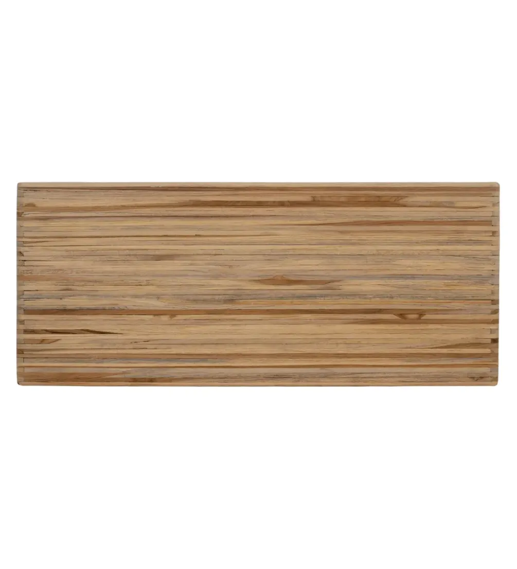 Zestaw 2 stolików kawowych BELLAMONTE 85 cm 75 cm drewno teak