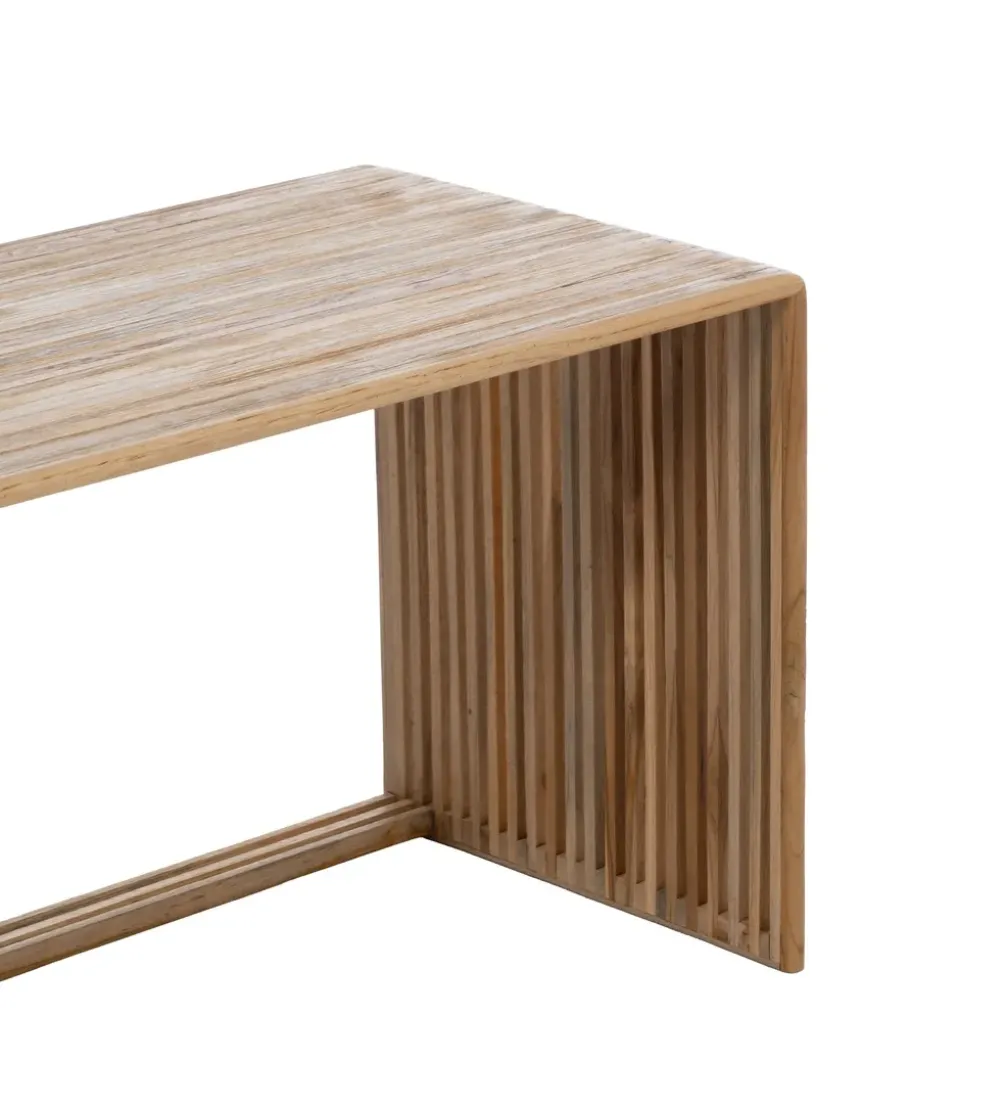 Zestaw 2 stolików kawowych BELLAMONTE 85 cm 75 cm drewno teak