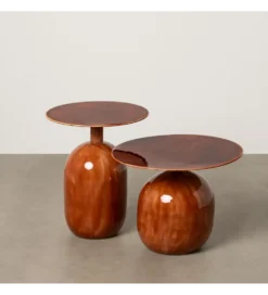Zestaw 2 stolików kawowych CRYNUKI 50 cm & 40 cm