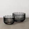 Zestaw 2 stolików kawowych GECMY 68 cm 55 cm czarne