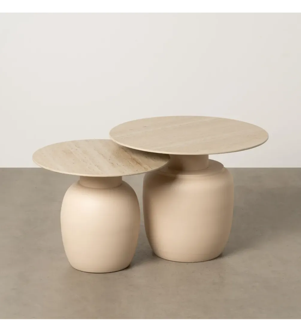 Zestaw 2 stolików kawowych MARIKU 60 cm & 50 cm