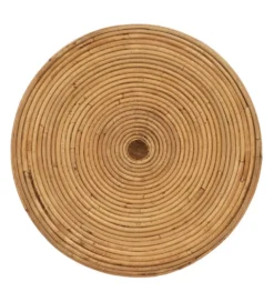 Zestaw 2 stolików kawowych MEGORY 60 cm 39 cm ratan