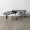 Zestaw 2 stolików kawowych NOVAJ 87 i 83 cm czarne