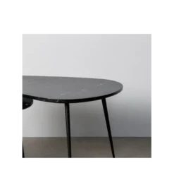 Zestaw 2 stolików kawowych NOVAJ 87 i 83 cm czarne