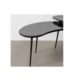 Zestaw 2 stolików kawowych NOVAJ 87 i 83 cm czarne