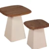 Zestaw 2 stolików kawowych PIMKO 50 cm 40 cm drewno akacja