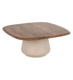 Zestaw 2 stolików kawowych RAGER 90 cm 70 cm drewno mango