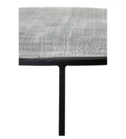 Zestaw 2 stolików kawowych RENGO 61 cm 76 cm antyczny brąz czarny