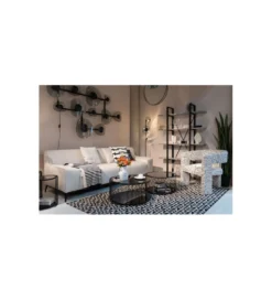 Zestaw 2 stolików kawowych WIRE 69 cm 59 cm czarne