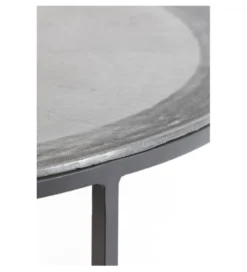 Zestaw 2 stolików TALCA 75 cm 67 cm czarny