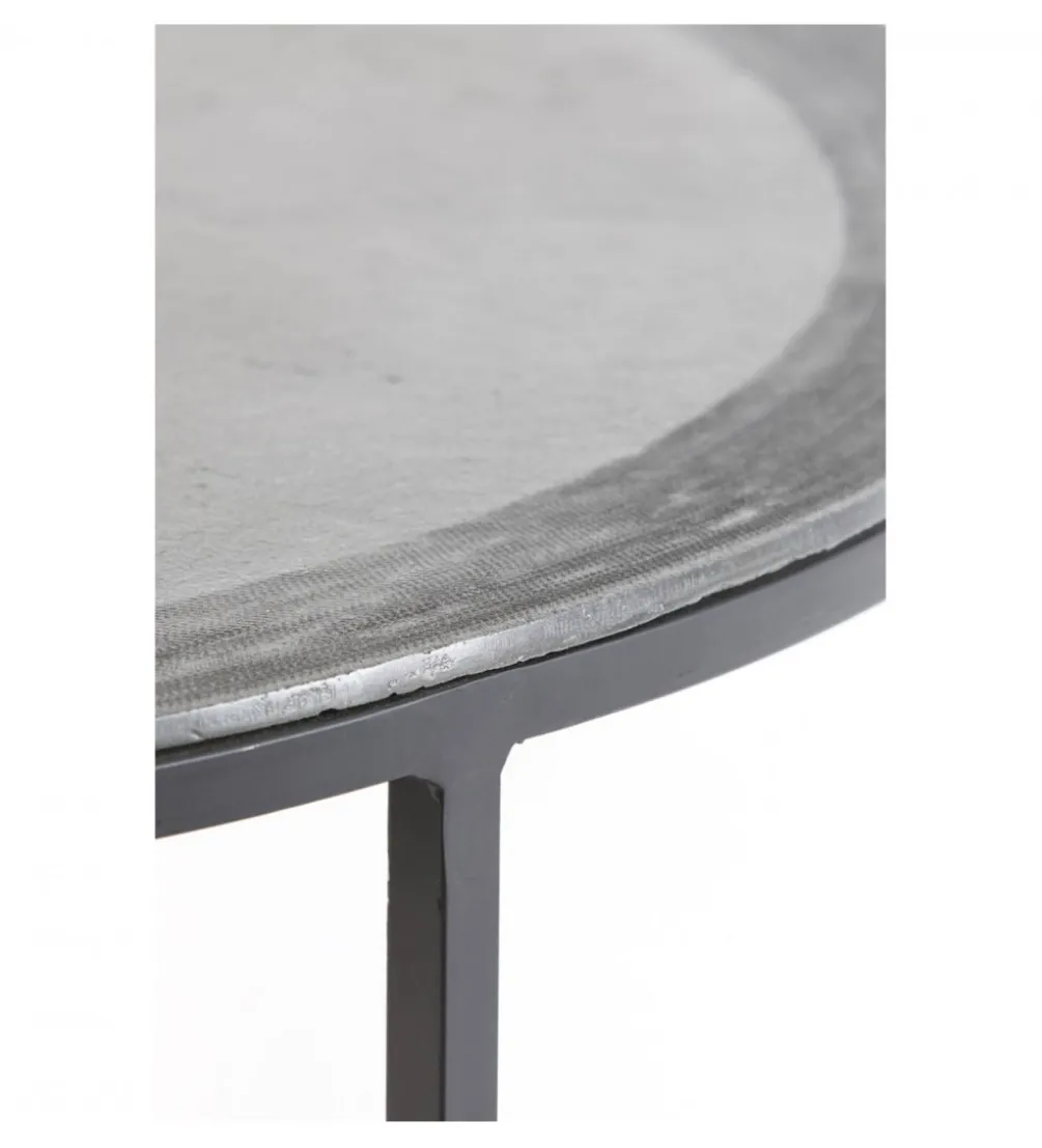 Zestaw 2 stolików TALCA 75 cm 67 cm czarny