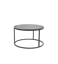 Zestaw 2 stolików TALCA 75 cm 67 cm czarny