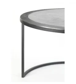 Zestaw 2 stolików TALCA 75 cm 67 cm czarny