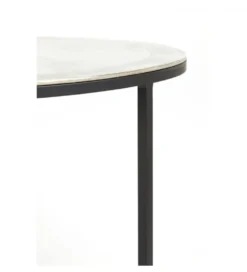 Zestaw 2 stolików TALCA 75 cm 67 cm nikiel