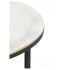 Zestaw 2 stolików TALCA 75 cm 67 cm nikiel