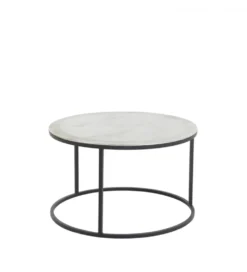 Zestaw 2 stolików TALCA 75 cm 67 cm nikiel