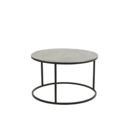 Zestaw 2 stolików TALCA 75 cm 67 cm srebrne