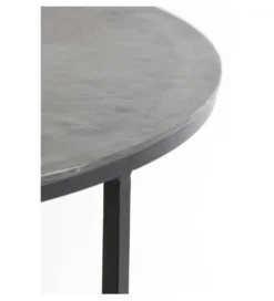 Zestaw 2 stolików TALCA 75 cm 67 cm srebrne