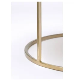 Zestaw 2 stolików TALCA 75 cm 65 cm złoty