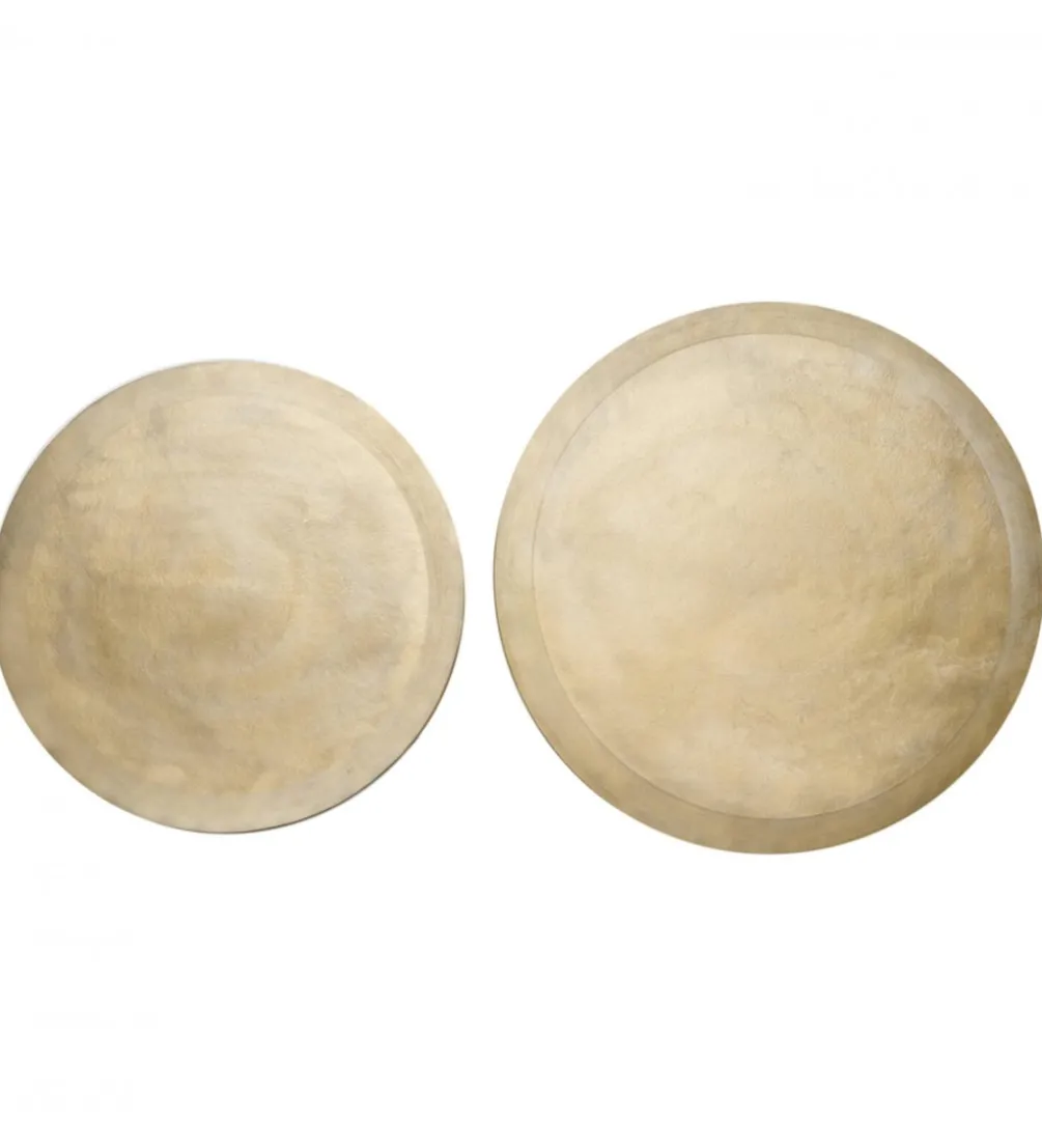 Zestaw 2 stolików TALCA 75 cm 65 cm złoty
