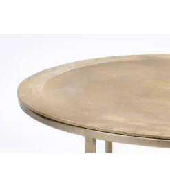 Zestaw 2 stolików TALCA 75 cm 65 cm złoty